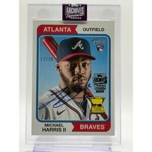 2025 Topps Archives Signature Michael Harris 2023 Heritage Rookie Auto 17/30 SP